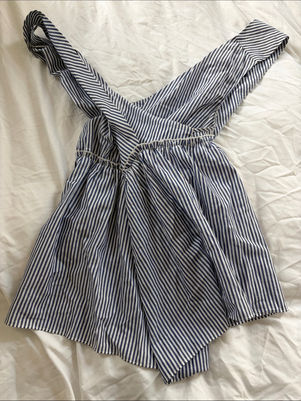 Blue and White Striped Banana Republic top
